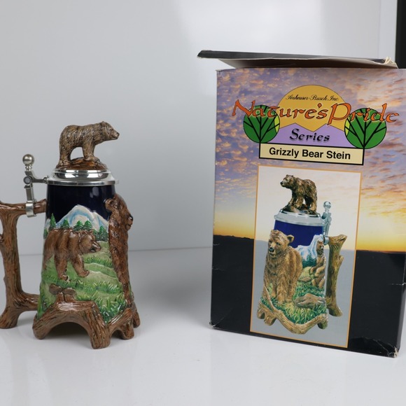 Grizzly Bear Beer Stein: Nature's Pride Series - Picture 1 of 8